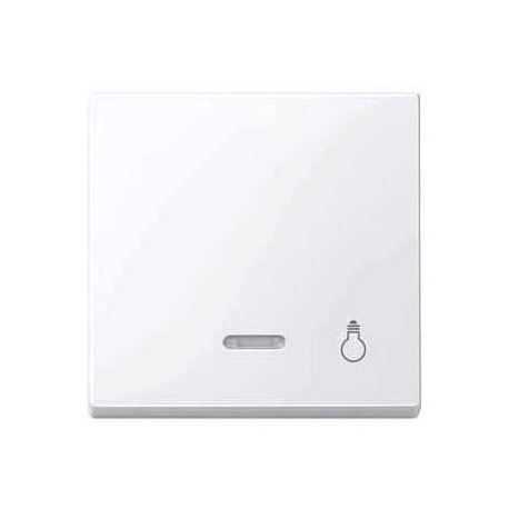 TECLA BLANCA CON SIMBOLO LUZ Y VISOR SCHNEIDER ELEGANCE MTN435925