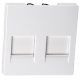 TAPA DOBLE BLANCA PARA TOMA DE DATOS RJ45 SCHNEIDER ELEGANCE MTN4562-0325