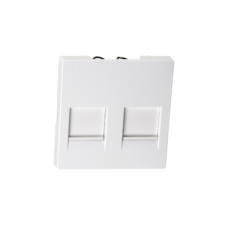 TAPA DOBLE BLANCA PARA TOMA DE DATOS RJ45 SCHNEIDER ELEGANCE MTN4562-0325