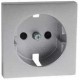 TAPA ALUMINIO PARA BASE DE ENCHUFE SCHUKO 2P+TT LATERAL SCHNEIDER ELEGANCE MTN2330-0460