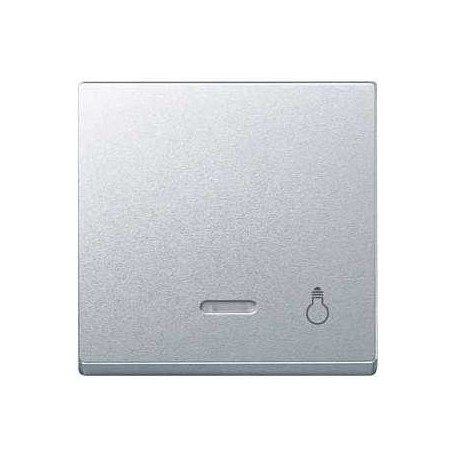 TECLA ALUMINIO CON SIMBOLO LUZ Y VISOR SCHNEIDER ELEGANCE MTN430960