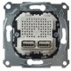 CARGADOR USB DOBLE 2100MA SCHNEIDER ELEGANCE MTN4366-0100