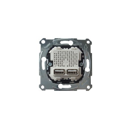 CARGADOR USB DOBLE 2100MA SCHNEIDER ELEGANCE MTN4366-0100