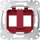 SOPORTE DOBLE PARA TOMAS RJ45 SCHNEIDER ELEGANCE MTN4566-0006