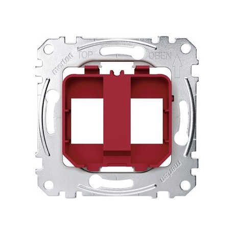 SOPORTE DOBLE PARA TOMAS RJ45 SCHNEIDER ELEGANCE MTN4566-0006