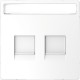 TAPA DOBLE TOMA INFORMATICA RJ45 BLANCO ARTICO SCHNEIDER D-LIFE MTN4564-6035