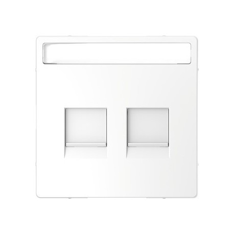 TAPA DOBLE TOMA INFORMATICA RJ45 BLANCO ARTICO SCHNEIDER D-LIFE MTN4564-6035