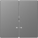 TECLA DOBLE CON VISOR ALUMINNIO SCHNEIDER D-LIFE MTN3420-6036