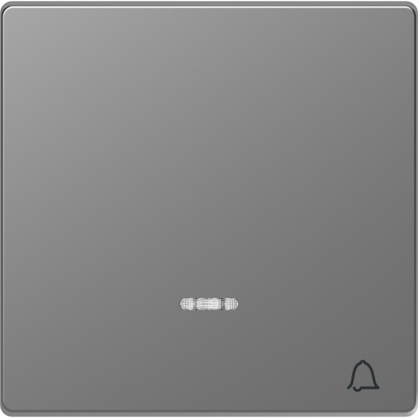 TECLA CON VISOR Y SIMBOLO CAMPANA ALUMINIO SCHNEIDER D-LIFE MTN3325-6036