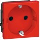 BASE DE ENCHUFE ROJA 2P+T 16A LEGRAND MOSAIC 077218