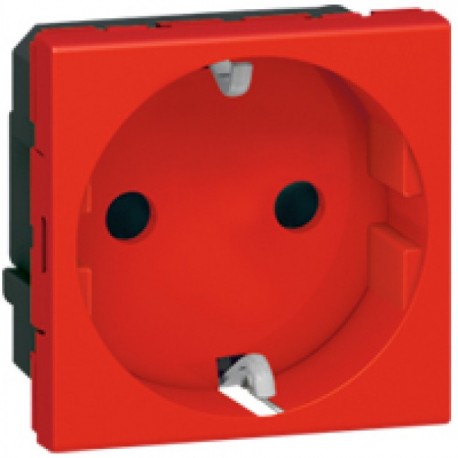 BASE DE ENCHUFE ROJA 2P+T 16A LEGRAND MOSAIC 077218