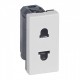 ENCHUFE BLANCO ESTRECHO EURO US1 LEGRAND MOSAIC 077501