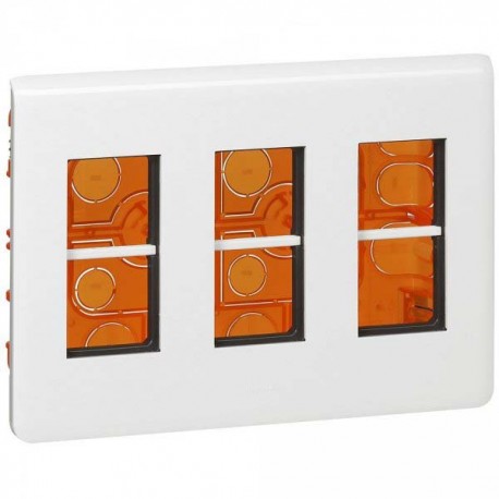 CAJA EMPOTRAR 2x6 MODULOS + MARCO + SOPORTE LEGRAND MOSAIC 078873