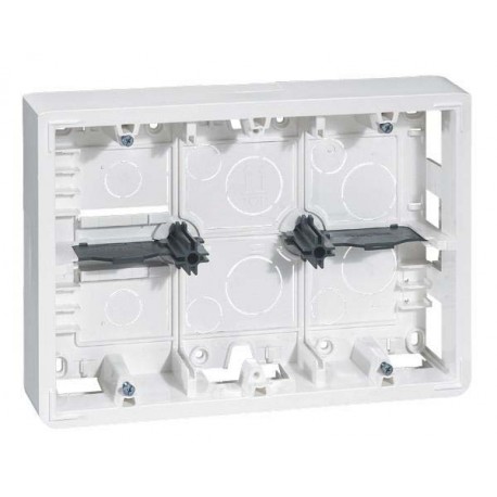 CAJA PARA PUESTO DE TRABAJO 2x8 MODULOS LEGRAND MOSAIC 080278