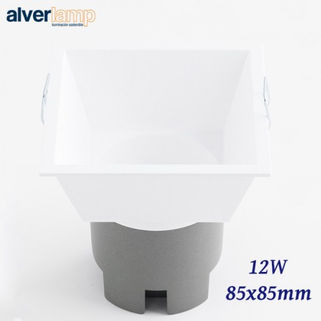DOWNLIGHT LED 12W CUADRADO DECORATIVO 3000-5700K 85X85MM ALVERLAMP