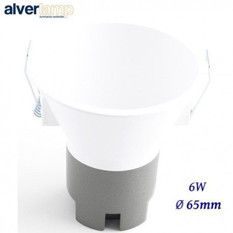 DOWNLIGHT LED 6W DECORATIVO BLANCO 3000-5700K Ø65MM ALVERLAMP