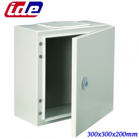 ARMARIO METALICO CON PLACA 300X300X200MM FIJACION MURAL IP66 IDE GN303020