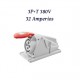 BASE DE SUPERFICIE CETAC 3P+T 32A IP44 380V