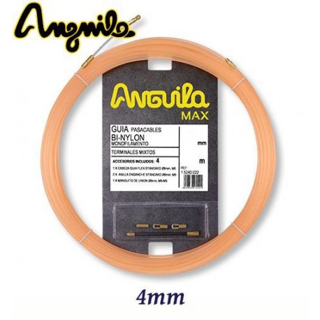 GUIA PASACABLES BI-NYLON MONOFILAMENTO MACIZO TERMINAL MIXTO Ø 4MM ANGUILA 15240007
