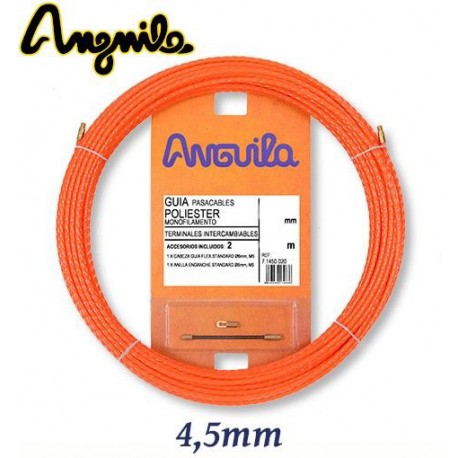 GUIA PASACABLES POLIESTER TRENZA MONOFILAMENTO TERMINAL INTERCAMBIABLE Ø 4,5MM ANGUILA 71450010