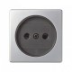 TAPA ALUMINIO ENCHUFE BIPOLAR SIMON 82 82040-33