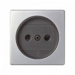 TAPA ALUMINIO ENCHUFE BIPOLAR SIMON 82 82040-33