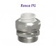 RACOR METALICO NIQUELADO ROSCA EXTERIOR PARA TUBOS METALICOS