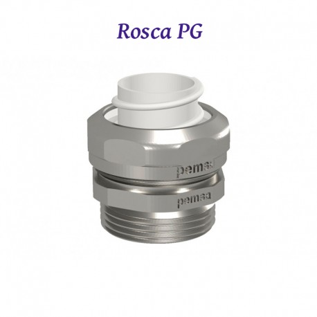RACOR METALICO NIQUELADO ROSCA EXTERIOR PARA TUBOS METALICOS