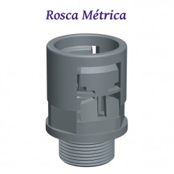RACOR ROSCA METRICA ROSCA EXTERIOR Y JUNTA INTERIOR DE POLIAMIDA AUTOEXTINGUIBLE LIBRE DE HALOGENOS