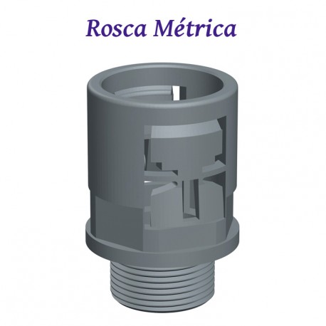 RACOR ROSCA METRICA ROSCA EXTERIOR Y JUNTA INTERIOR DE POLIAMIDA AUTOEXTINGUIBLE LIBRE DE HALOGENOS