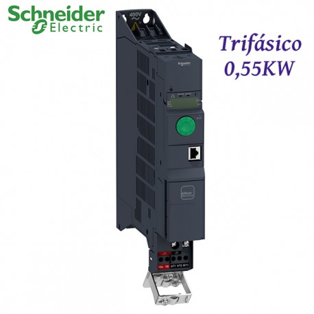 VARIADOR DE VELOCIDAD TRIFASICO PARA MOTOR 0,55KW 380-500V SCHNEIDER ATV320U06N4B