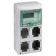 CAJA PARA 4 TOMAS INDUSTRIALES Y 8 MODULOS SCHNEIDER 13179