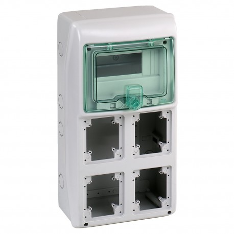 CAJA PARA 4 TOMAS INDUSTRIALES Y 8 MODULOS SCHNEIDER 13179