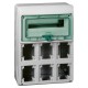 CAJA PARA 6 TOMAS INDUSTRIALES Y 13 MODULOS SCHNEIDER 13181