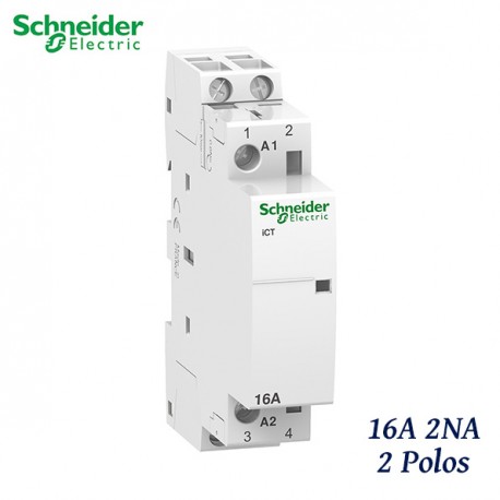CONTACTOR MODULAR 16A 2NA 2 POLOS 240V 50HZ SCHNEIDER A9C22712