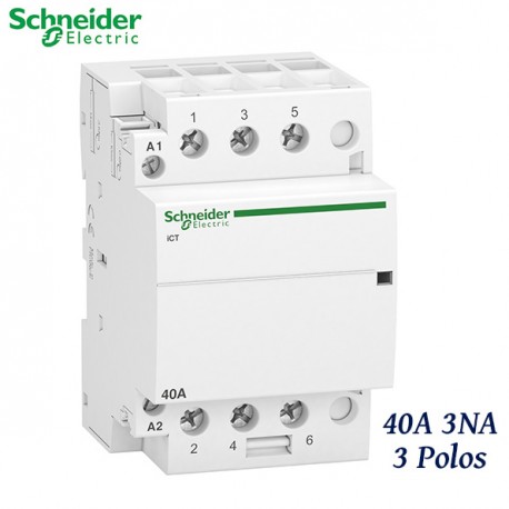 CONTACTOR MODULAR 40A 3NA 3 POLOS 240V 50HZ SCHNEIDER A9C20843