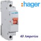 AUTOMATICO MAGNETOTERMICO 1 MODULO 1+N 40A HAGER MN940V