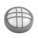 APLIQUE LED DE EXTERIOR GRIS REDONDO CON DOBLE REJILLA 12W-18W ALVERLAMP