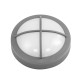 APLIQUE LED DE EXTERIOR GRIS REDONDO CON REJILLA 12W-18W ALVERLAMP