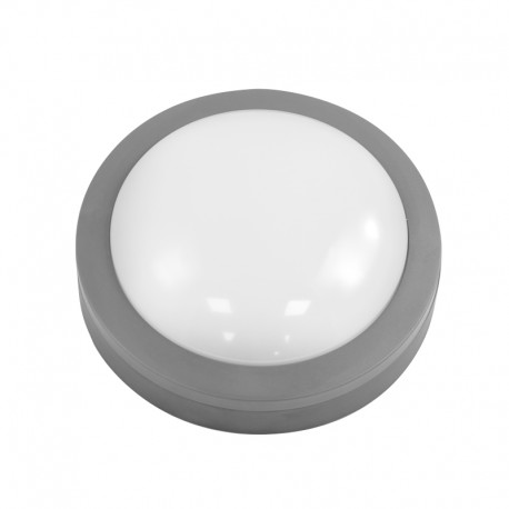 APLIQUE LED DE EXTERIOR GRIS REDONDO 12W-18W ALVERLAMP